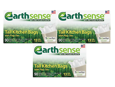 Webster Earth Sense 13 gal Tall Kitchen Bags Medium Size 13 Gal 3Boxes $48.99