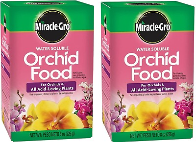 #ad Miracle Gro 1001991 8 oz Water Soluble Orchid Food Fertilizer Pack of 2 $24.89