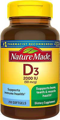 #ad #ad Nature Made Vitamin D3 2000 IU 50 mcg Supplement Bone Teeth Muscle and Immune $9.53