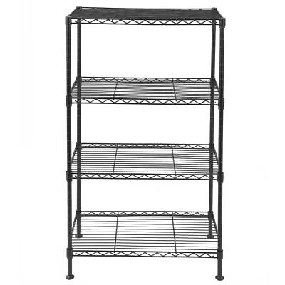#ad #ad 4 Tier Wire Storage Shelves Adjustable Shelving Units Steel Metal Rack Kitchen $31.99