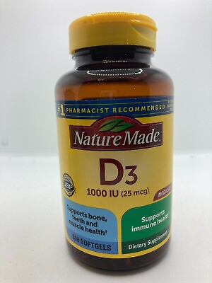 #ad Nature Made Vitamin D3 1000 IU 25 mcg Dietary 300 Count Pack of 1 $13.89