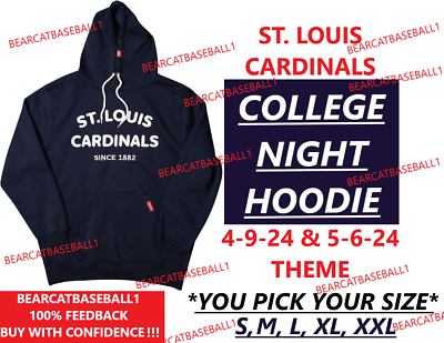 #ad ST. LOUIS CARDINALS COLLEGE NIGHT HOODIE THEME 5 6 24 *PRE SALE* PICK YOUR SIZE $34.99