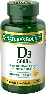 #ad #ad Nature#x27;s Bounty Vitamin D 3 240 Rapid Release Softgels 5000iu For Strong Bones D $20.80