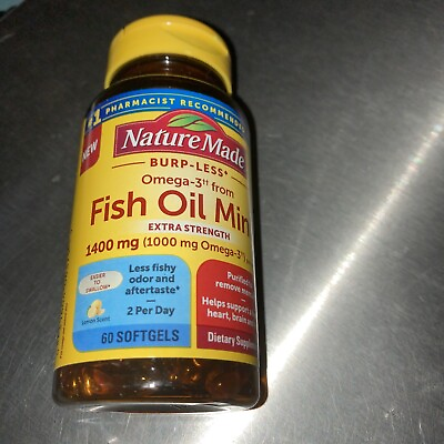 #ad Nature Made Extra Strength Burp Less Omega 3 from Fish Oil Minis 1400 mg 60 ct $14.99