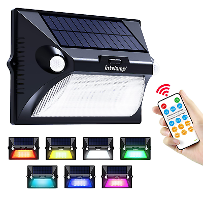 #ad #ad intelamp Solar Light Motion Sensor 7 Color Yard Waterproof Garden Lamp Outdoor $26.99