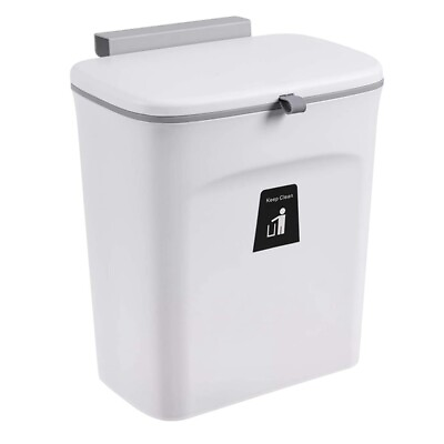 #ad 2Xink Hanging Small Trash Can with LidMountable Indoor Compost Bucket C U7S1 AU $75.99