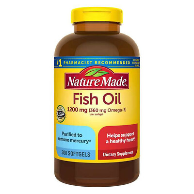 #ad Nature Made Fish Oil 1200 mg EPA DHA amp; 360 mg OMEGA 3 300 Softgels $24.48
