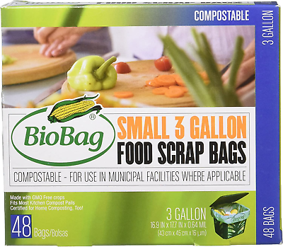 #ad Bio Bag Compostable Small 3 Gallon Bags 48 Count by $24.11