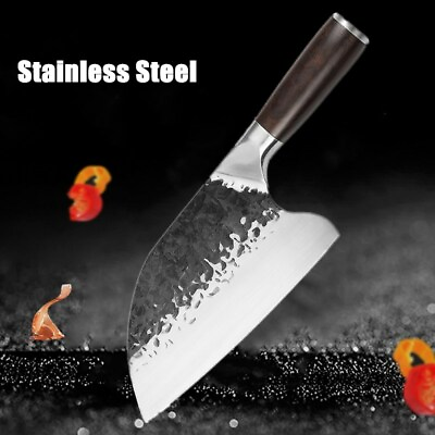 Serbian Forged Kitchen Stainless Steel Chef Butcher Knife Chopping Cleaver Knife $29.99