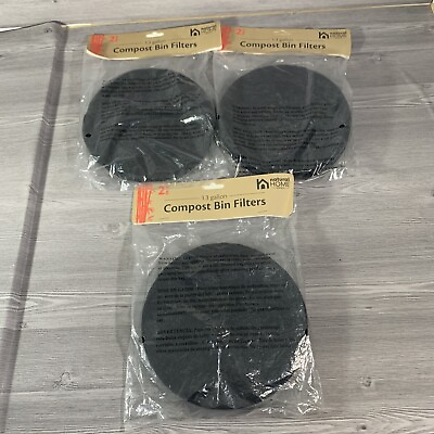 Natural Home 1.3 gallon Compost Bin Filters 2pk NEW Lot Of 3 Packs $25.00