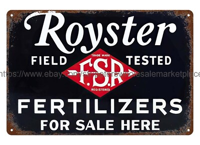 #ad #ad Royster Fertilizer farm chemical agricultural farming metal tin sign wall art $18.98