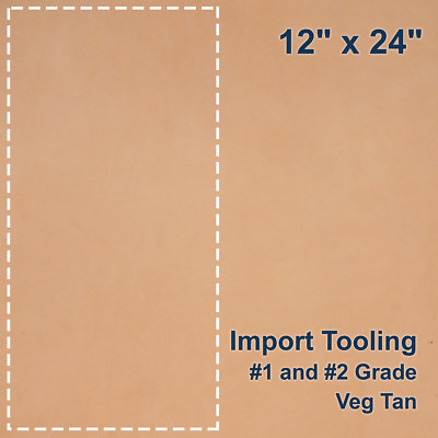 Natural Veg Tan Cowhide Tooling Leather Pre Cuts $32.00