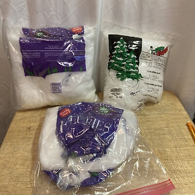 Three Open Bags Of Christmas Village Snow. More Than 2 Full Bags. SV77 $9.99