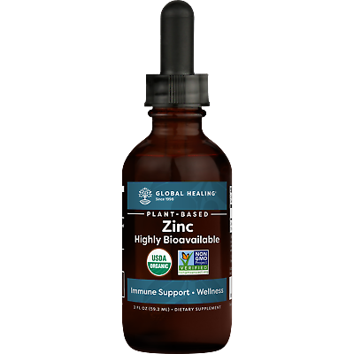 Global Healing Organic Zinc for Immune System and Hormone Balance 2 Fl Oz $24.95