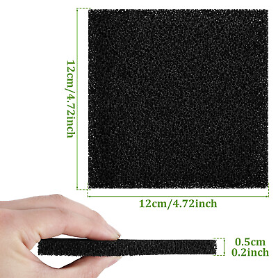 #ad 12Pcs Charcoal Filters for Kitchen Compost Bin 12cm Square Activated he $15.79