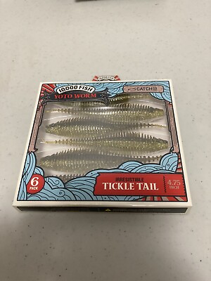 #ad 10000 Fish Yoto Worm Tickle Tail 4.75” Sungill New. Bin#3 $7.69