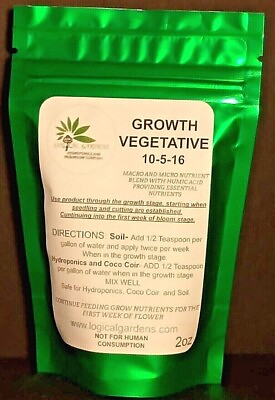 Grow Vege nutrients fertilizer Hydroponics complete Macro and Micro humics $9.99