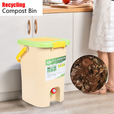 #ad 21L Kitchen Food Waste Bokashi Bucket Recycle Composter Compost Bin $51.87