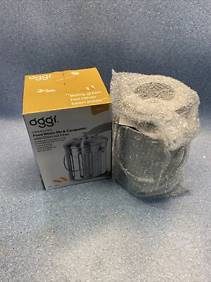 #ad Oggi Fresh quot;1 GAL. COUNTER TOP COMPOST PAILquot; Two Charcoal Filters Stainlss Steel $47.00