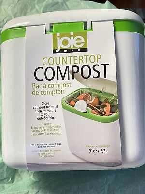 #ad Joie MSC Countertop Easy Open Compost Bin Container 91oz Capacity $19.99