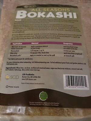 All Seasons Bokashi Compost Starter 2 lbs 1 Gallon Dry Bokashi Bran for K... $29.99