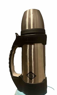 #ad Thermos The Rock Vacuum Insulated 1 Liter Beverage Bottle Stainless Steel Black $15.99