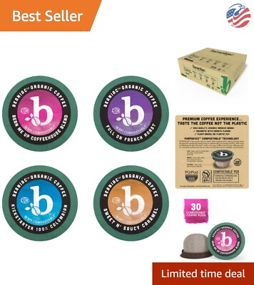 #ad Assorted Compostable Coffee Pods Organic Arabica Eco Friendly 75 Count $66.99
