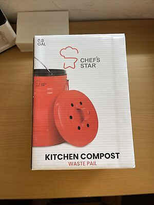 Chef#x27;s Star Countertop Compost Bin for Kitchen Indoor Compost Bin for Kitchen $40.00