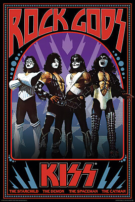 #ad quot; Kiss Rock Band quot; Poster FREE SHIPPING KISS Rock gods $32.99
