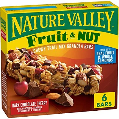 #ad Nature Valley Fruit and Nut Granola Bars Dark Chocolate Cherry 6 ct 7.4 OZ $4.99