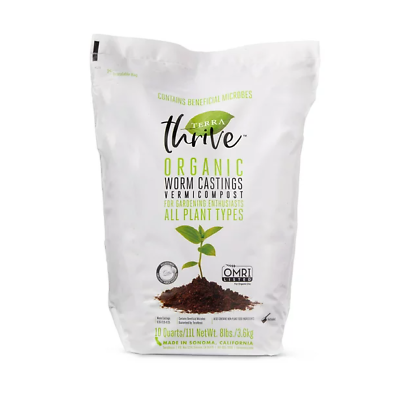 #ad TerraThrive 100% Organic Worm Castings Dry Blend Soil Conditioner 10 qt. 8.2 lbs $26.85