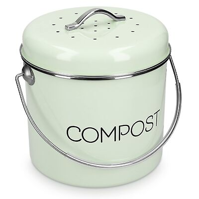 #ad Compost Bin for Kitchen Counter 0.8 Gallon 3L Metal Countertop Indoor Bucke... $43.46