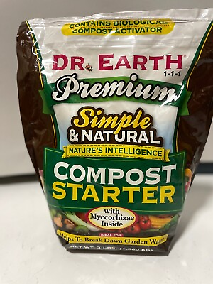 #ad DR. EARTH 1 1 1 Premium Compost Starter 3lb New sealed $22.71