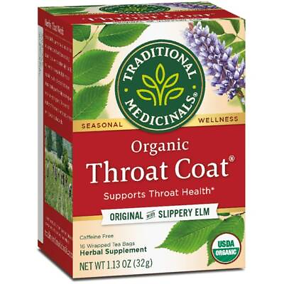 Traditional Medicinals Organic Throat Coat Tea Original with Slippery Elm $8.83