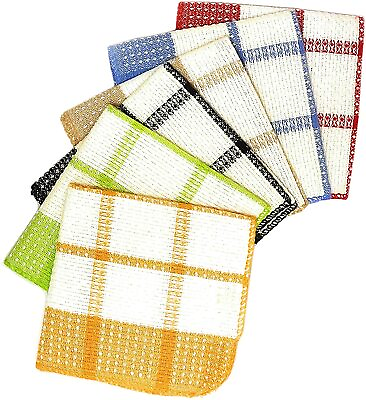 Kitchen Dish Cloths 100% Cotton Super Cleaning Cloth Towel 13x13 Pack Of 12. $13.99