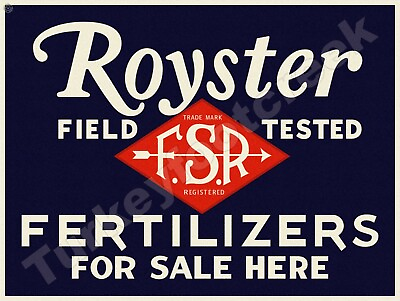 #ad Royster Fertilizers For Sale Here 9quot; x 12quot; Metal Sign $14.99