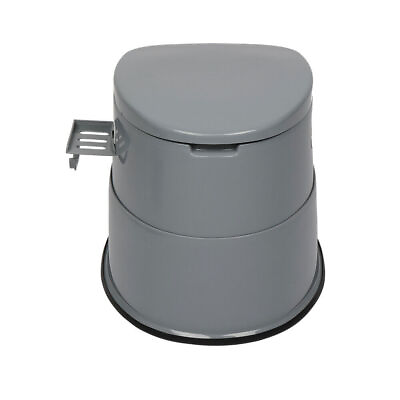 #ad New Outdoor Camping Convenient Portable Emergency Toilet With Non slip Mat Grey $44.64