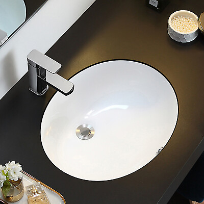 Modern Bathroom Sink Embedded In Basin White Ceramic Countertop Sink USA $50.63