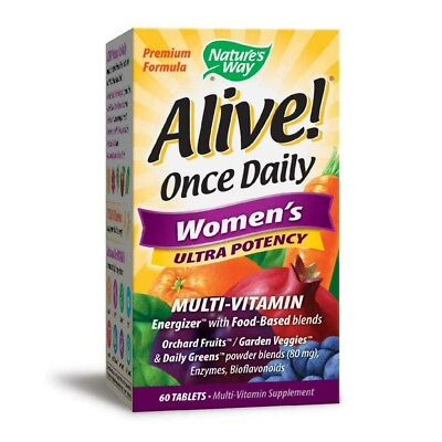 #ad Nature#x27;s Way Alive Once Daily Women#x27;s Multivitamin Ultra Potency 60 EXP 04 2025 $14.99