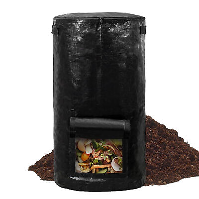 #ad Garden Compost Bin Bag 34 Gallon Reusable Yard Waste Bags Collapsible Lawn Bags $18.48
