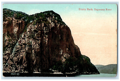 #ad 1909 View of Trinity Rock Saguenay Rock Canada Posted Antique Postcard $10.95