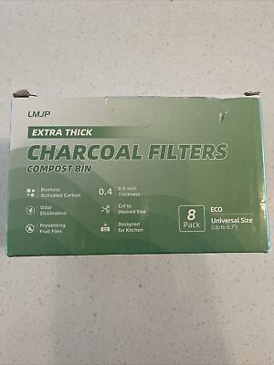 #ad 8 Pack Charcoal Filters for Kitchen Countertop Compost Bins 6.5 Inch Round $9.99