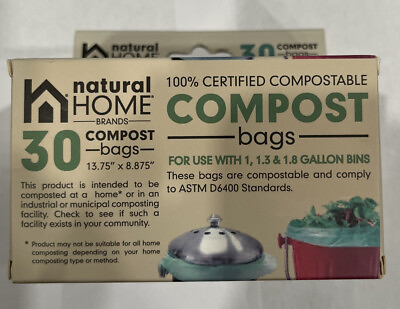 #ad Natural Home 3 Gallon Compost Bin Bags $17.89