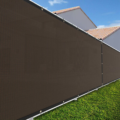 #ad 3ft Brown Privacy Fence Screen Windscreen Fencing Mesh Shade Cover Garden $273.67