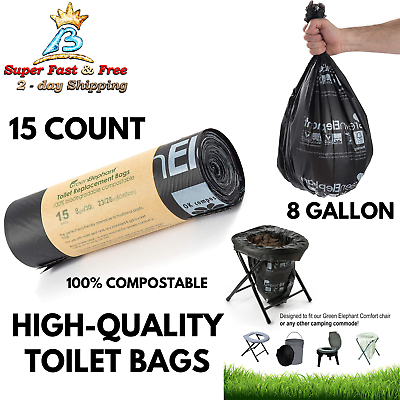 #ad Biodegradable Camping Toilet Bags Bolsas De Aseo Disposable RV Garbage Waste Bag $25.17