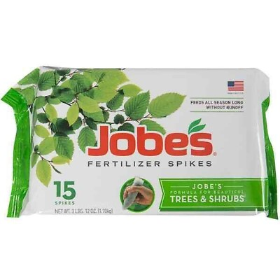#ad Jobe#x27;s 4 lb. Tree and Shrub Fertilizer Spikes Feeds All Season 15 Pack $12.99