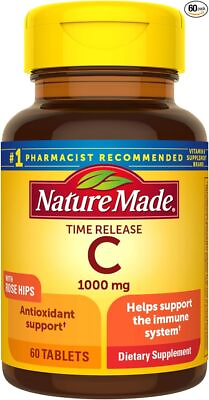 #ad #ad Nature Made Vitamin C 1000 mg Time Release Tablets with Rose Hips 60 Count NIB $11.99