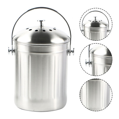 #ad Premium Stainless Steel Creative Practical Reusable Compost Pail Home $44.82