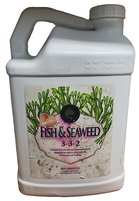 #ad 2.5 Gallons Liquid Fish amp; Seaweed Fertilizer 3 3 2 Organic Nitrogen Phosphate $112.50