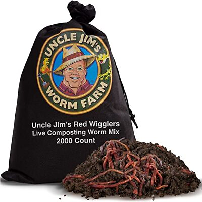 2000 Red Composting Worm Mix UNCLE JIMS WORM FARM $65.00